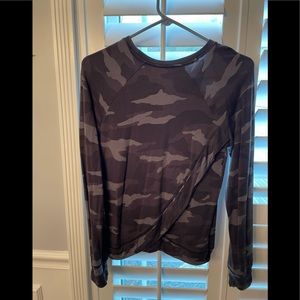 Athleta girls camouflage longsleeve shirt, size 14XL